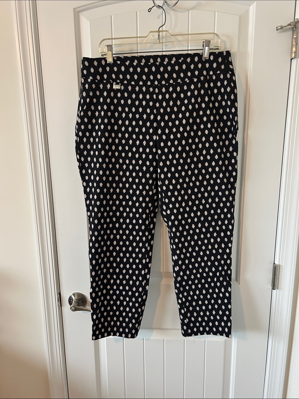 Premise Black Pants with White Dot Pattern